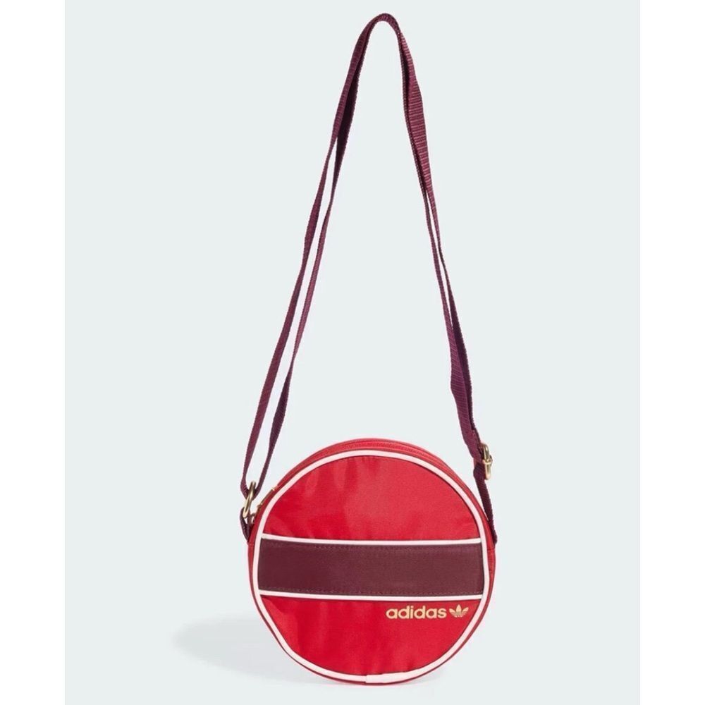 RARE~ Adidas Originals SPORTS ROUND BAG BETTER SCARLET IX7448 TAKSE ~ NWT - Picture 2 of 7